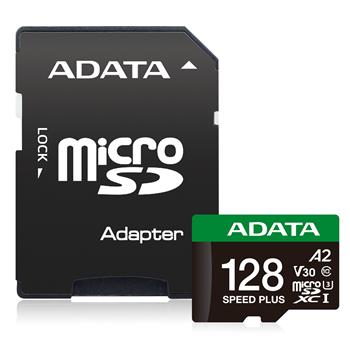 Adata Speed Plus/Micro SD/128GB/UHS-I U3 / Class 10/+ Adaptér