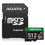 Adata Speed Plus/Micro SD/512GB/UHS-I U3 / Class 10/+ Adaptér