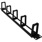 Adex vyvazovací panel 19" 1U, velké kroužky, černý