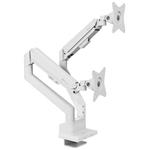 AROZZI ALZARE NEO DUO White/ stolní držák pro 2 monitory/ plynový píst/ kovový/ bílý