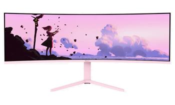 AROZZI NOVA herní monitor 49" 49TUW165 Pink/ LED/ 5120x1440/ 165Hz/ VA/ 3000:1/ 1ms/ 2xHDMI/ DP/ USB-C/ růžový