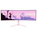 AROZZI NOVA herní monitor 49" 49TUW165 Pink/ LED/ 5120x1440/ 165Hz/ VA/ 3000:1/ 1ms/ 2xHDMI/ DP/ USB-C/ růžový