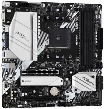 ASRock B550M Pro4 / AMD B550 / AM4 / 4x DDR4 DIMM / VGA / HDMI / DP / 2x M.2 / USB-C / mATX