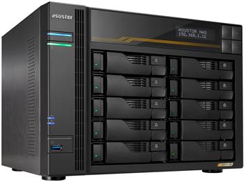 Asustor Lockerstor 10 Gen3 AS6810T 10x 2,5"/3,5" SATA III/ 16GB RAM/ Dual 10GbE Ports/ Dual 5GbE Ports/ 4x M.2 SSD