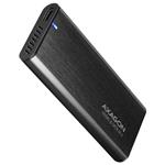 AXAGON EEM2-SB2, USB-C 3.2 Gen 2 - M.2 NVMe & SATA SSD kovový RAW box, bezšroubkový, černý