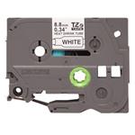 Brother - Originální pásková kazeta s tepelně smršťovací trubičkou, HSE211, černá na bílém podkladu, šířka 8,8 mm