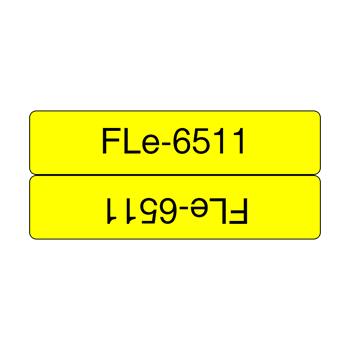 Brother - Předřezané štítky, FLe-6511, černá na žluté