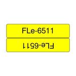 Brother -  Předřezané štítky, FLe-6511, černá na žluté
