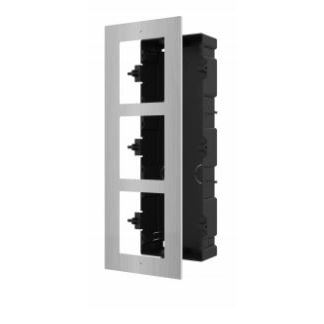 3-rámecek interkomu pro zápustnou montáž; nerez