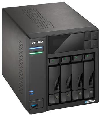 Asustor NAS AS6704T v2 / 4x 2,5"/3,5" SATA III/ Celeron N5105 2.0 GHz/ 4GB/ 2x 5GbE/ 4x M.2/ 2x USB 3.2/ HDMI