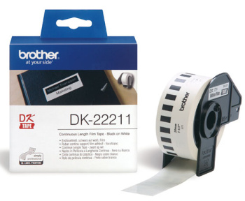 Brother - Originální kontinuální filmová role DK-22211, černá na bílé, šířka 29 mm