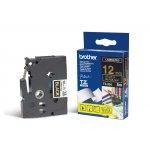 Brother - Originální pásková kazeta pro tisk štítků TZE334, zlatý na černém, šířka 12 mm