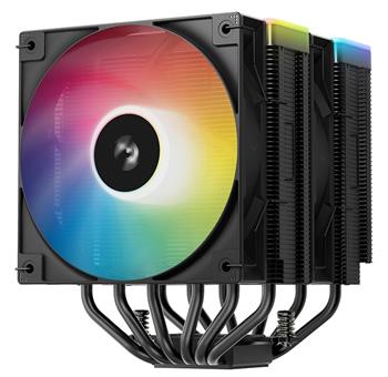 DEEPCOOL chladič AG620 BK ARGB V2 / 2x 120mm fan / 6x heatpipes / PWM / pro Intel i AMD / černý