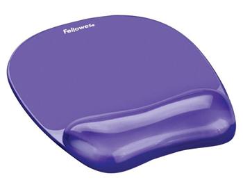 FELLOWES podložka pod myš a zápěstí CRYSTAL gelová fialová