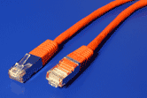 FTP patchkabel kat. 5e, 0,25m, červený