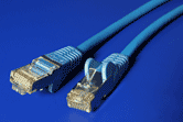 FTP patchkabel kat. 5e, 0,5m, modrý