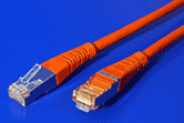 FTP patchkabel kat. 5e, 1m, červený