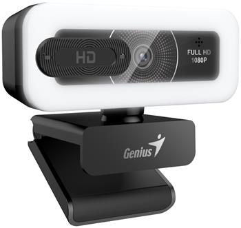GENIUS FaceCam Light/ 2M 1080P/ LED světlo/ kryt soukromí/ USB-C/ USB/ UVC/ mikrofon/ černá