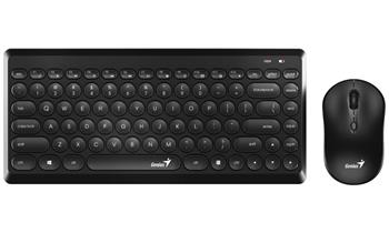 GENIUS LuxeMate Q8000/ Bezdrátový set 2,4GHz mini receiver/ USB/ černá/ retro design/ CZ+SK layout