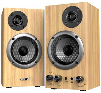 GENIUS repro SP-HF520BT Pine Wood/ 2.0/ Bluetooth 5.3/ 20W/ Dřevěné/ barva borovice