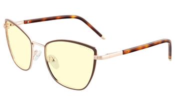 GUNNAR kancelářske/herní brýle ERIKA COFFEE/GOLD jantarová skla BLF 65 GUNNAR focus