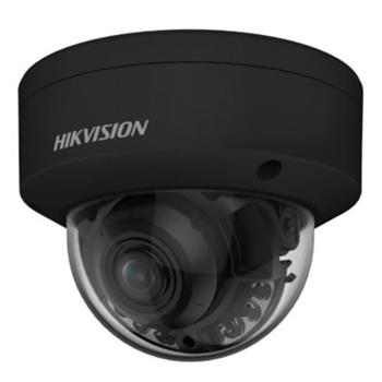 Hikvision 4MPix IP Dome Hybrid ColorVu AcuSense kamera; LED/IR 40m, WDR 130dB, Audio, Alarm, IP67, IK10, čern
