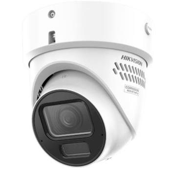Hikvision 8MPix IP Turret ColorVu AcuSense kamera; LED/IR 40m, WDR 130dB, audio, alarm, IP67, IK10, blikač