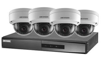 Hikvision Sada 4 Dome 2Mpix kamer a NVR s podporou POE