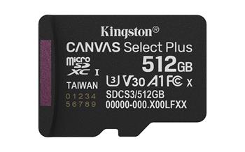 Kingston Canvas Select Plus/Micro SDXC/512GB/UHS-I U3 / Class 10