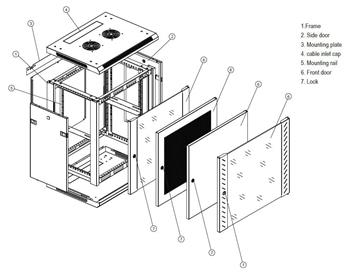 Linkbasic závěsná skříně 19'' 12U 600x600mm - černá