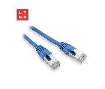 LYNX FTP patch kabel Cat5e PVC, CCA, 0,3m, modrý (balení obsahuje 10ks)