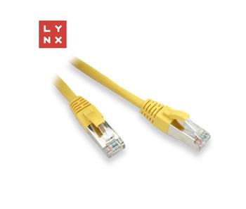 LYNX FTP patch kabel Cat5e PVC, CCA, 0,3m, žlutý (balení obsahuje 10ks)