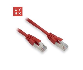 LYNX FTP patch kabel Cat5e PVC, CCA, 1m, červený (balení obsahuje 10ks)