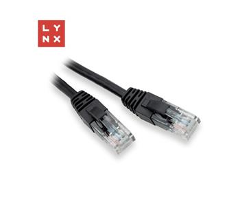 LYNX UTP patch kabel Cat5e, PVC, CCA, 15m, černý