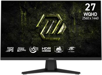 MSI Gaming MAG 274QF E20/ 27"/ 2560x1440/ IPS/ 0,5ms/ 200Hz/ 300cd/m2/ 1200:1/ HDMI/ DP/ VESA/ černý