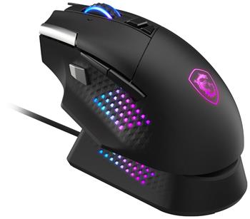 MSI herní myš VERSA PRO Wireless + Mouse Dock PRO/ bezdrátová/ 26.000 dpi/ 2,4GHz/ BT5.3/ USB/ RGB/ 15 tlačítek