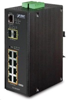 Planet IGS-10020HPT PoE switch 8x 1000Base-T, 2x SFP, 802.3at 270W, IP30, -40 až 75°C, SNMP, IGMPv3, IPv6
