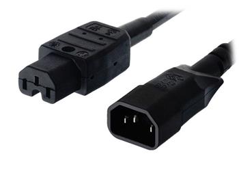PremiumCord Kabel síťový prodlužovací, IEC320 C14 - C15, 2m