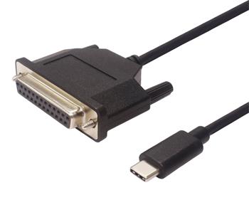 PremiumCord Převodník USB3.1 na paralelní port Canon 25 pin, délka 1,5m