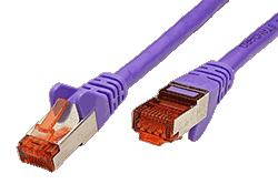 S/FTP patchkabel kat. 6, 7,5m, fialový