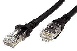 S/FTP patchkabel kat. 6, Component Level, LSOH, 0,5m, černý