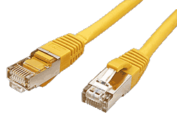 S/FTP patchkabel kat. 6, LSOH, 0,5m, žlutý