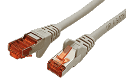 S/FTP patchkabel kat. 6, LSOH, 25m, šedý