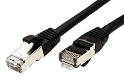 S/FTP patchkabel kat. 6, LSOH, 7m, černý