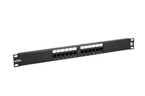 Solarix - 19" ISDN panel 25 x RJ45 černý 1U