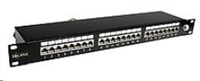 Solarix - 19" Patch panel 24 x RJ45 CAT6 STP černý