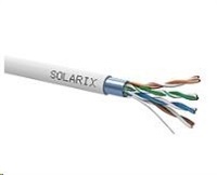 Solarix - instalační kabel FTP, Cat5E, drát, PVC, cívka 500m