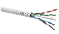 Solarix - instalační kabel UTP, Cat6, drát, PVC, cívka 500m