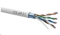 Solarix - kabel licna CAT5E FTP PVC šedý 305m/box