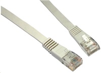 Solarix - patch kabel plochý CAT5E UTP LSOH 3m šedý